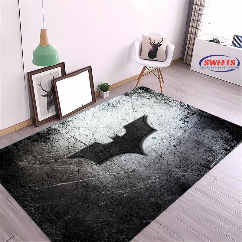 Koberec s motivem Batmana DC č. 2 Nové vydání!Protiskluzová Zvuková Izolace, Koberec do Obývacího Pokoje, Dětské Ložnice, Kancelářských Prostor, Odolná Rohož