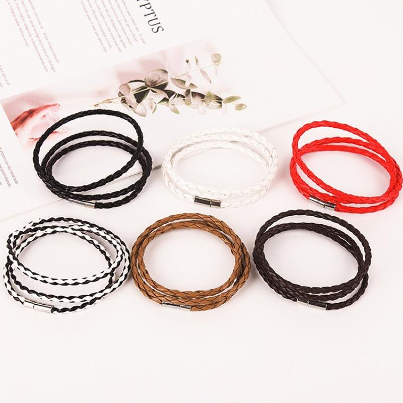 Multi-layer Bracelet Braided Twist Leather Cord Men Bracelet