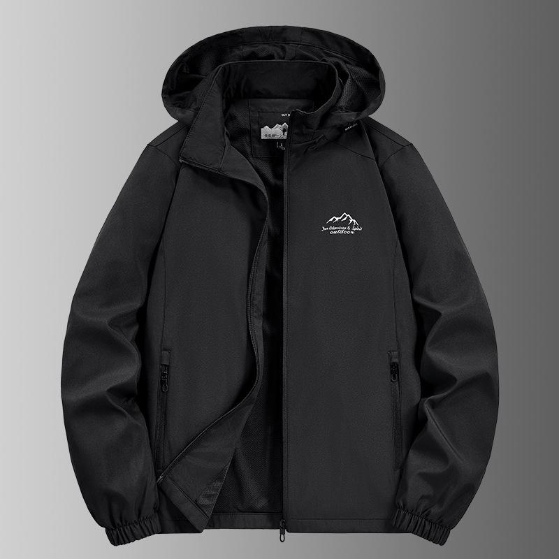 Men's Hooded Waterproof Windbreaker Jacket