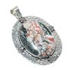 Pinolith Gemstone Handmade 925 Sterling Silver Jewelry Pendant 2.76" SU-9939