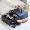 Travel Ceramic Tea Set with Tea-Water Separation Cup