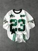 Women's Summer Minimalist Round Neck Short Sleeve Loose Casual Sports Y2k T-Shirt With Number 23 Print Jerseys