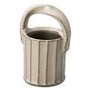 Marui Pottery Shigaraki Ware Hechimon Ceramic Flower with Shinogi Made In Vase, Mini, Approx. 8cm, Handle, Greige, Pattern, Japan, MR-M224