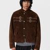 British High-End Slim Fit Stand Collar Leather Jacket - Men's Retro Multi-Pocket Workwear Style