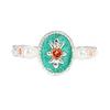 Dopamine Enamel Diamond Flower Opening Ring Sweet Light Luxury High Sense Exquisite French Niche Personality Ring