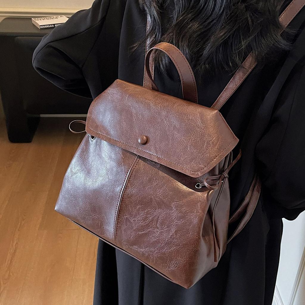 College style retro backpack women's bag 2025 new large-capacity British travel backpack casual commuter mailman bag