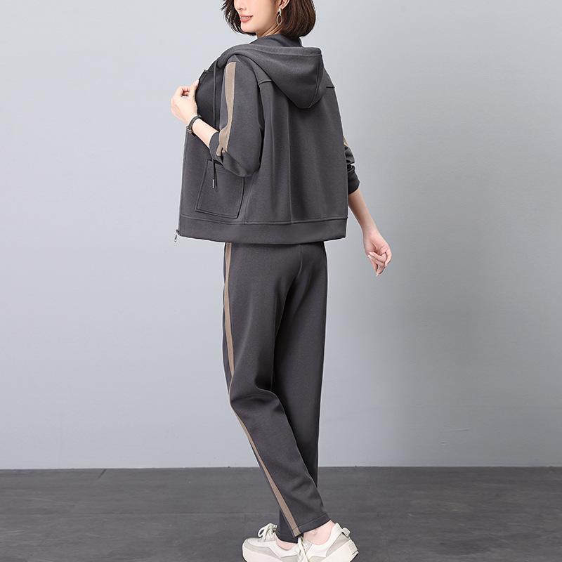 Set Sport Casual de Lux pentru Femei - Modă Primăvară/Toamnă 2024 Hanorac Două Piese