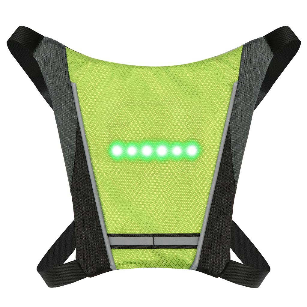 Batoh s LED směrovkou na kolo USB dobíjecí reflexní vesta s bezpečnostním ukazatelem směru