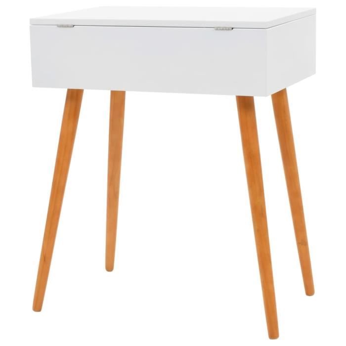 VidaXL Coiffeuse avec miroir MDF 60 x 40 x 75 cm