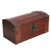 Wooden Jewelry Box Vintage Jewelry Storage Box Organizer Decoration Prop with LockS #1