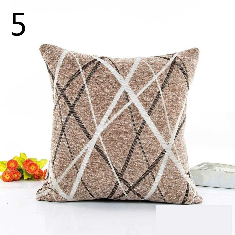 1PCS Home Stripe Square Pillowcase Colorful Pillowcase Large  Home Party Throw Soft Pillows 5 Style