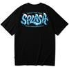 Seupeullaesikodeu Short Sleeve T-Shirt Black - Splashcode Wave