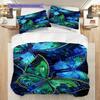 Flowers and Insects Pattern Bedding Quilt Set Quilt Cover Pillowcase Home Decoration Birthday Gift (1 * duvet cover + 2 * pillowcase, without core)