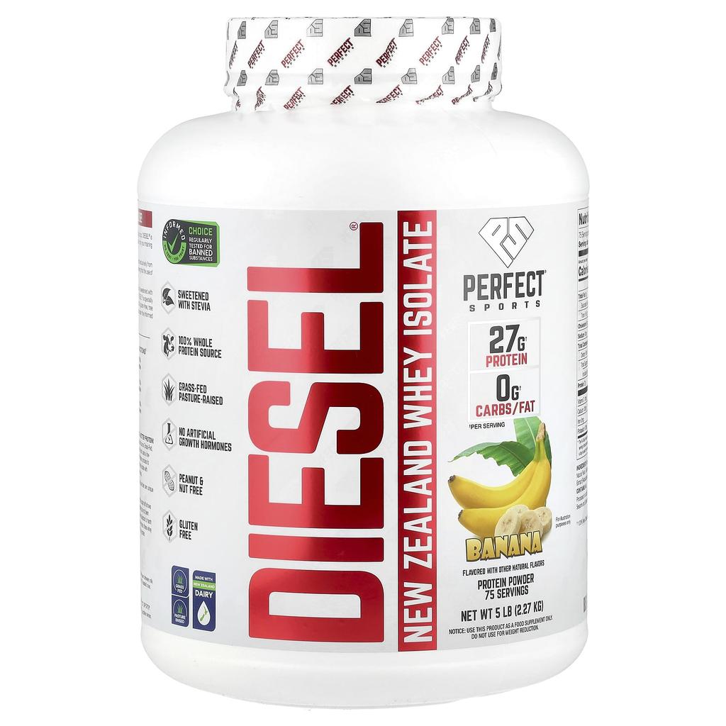 Diesel®, New Zealand Whey Isolate, Banana Flavour, 2.27Kg (5Lb)
