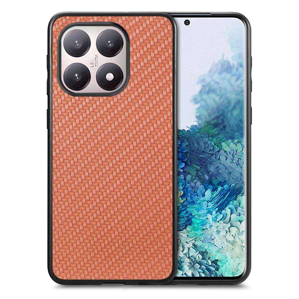 For Xiaomi 15T Case Carbon Fiber Texture PU Leather + PC + TPU Phone Cover