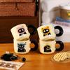 Personalized Cat Mug with Lid Souvenir Cup Cute Ceramic Cup Cartoon Water Cup Gift High Appearance
