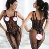 Women Crotchless Bodysuit Transparent Sexy Bodystocking Sex Underwear Open Crotch Pantyhose Erotic Fishnet Lingerie
