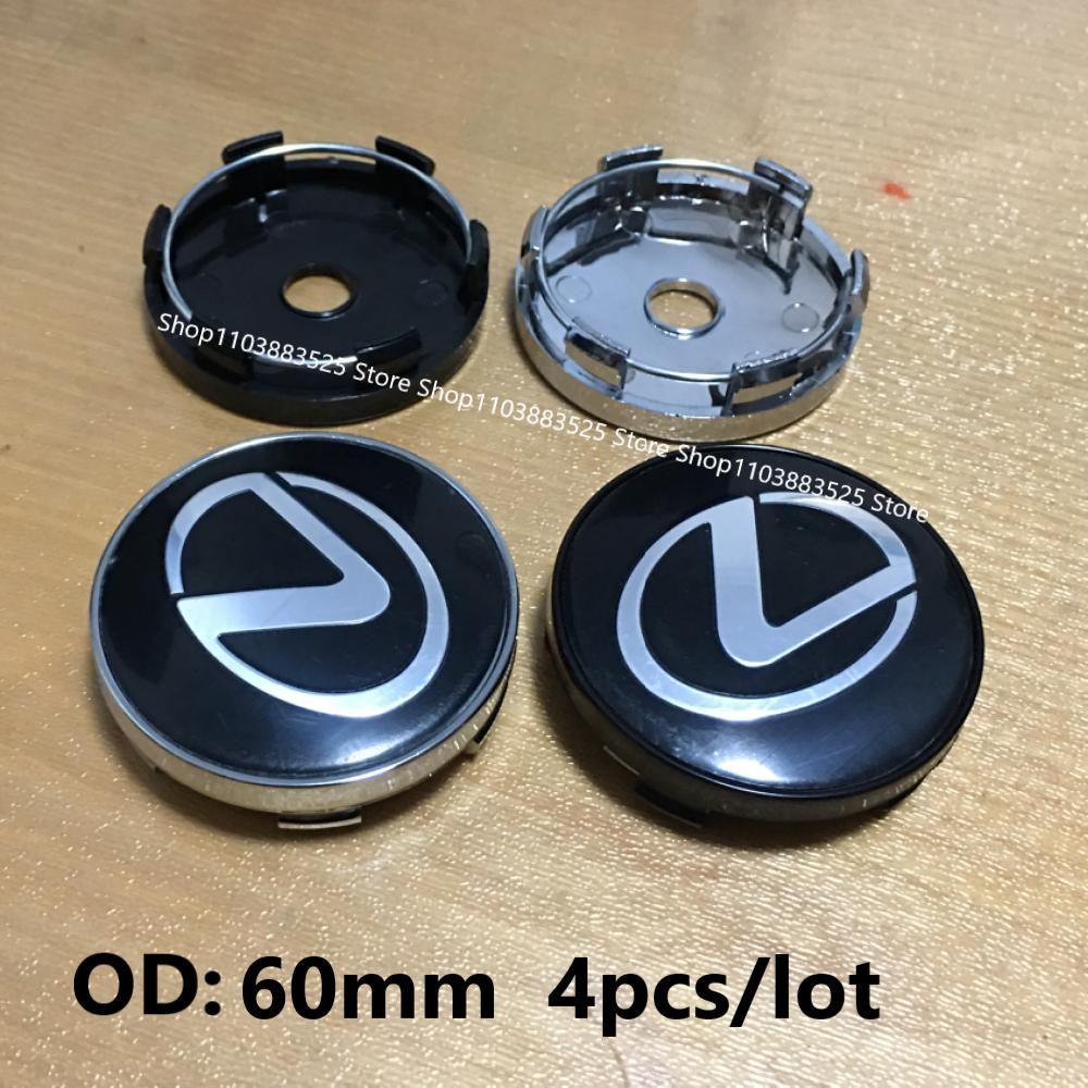 4pcs 60mm Modified Wheel Center Hub Caps for Lexus F SPORT GX460 Ct200 IS200 ES IS200 RX300 NX RX UX CT LC RC GS GX IS LS LX IJPRT1