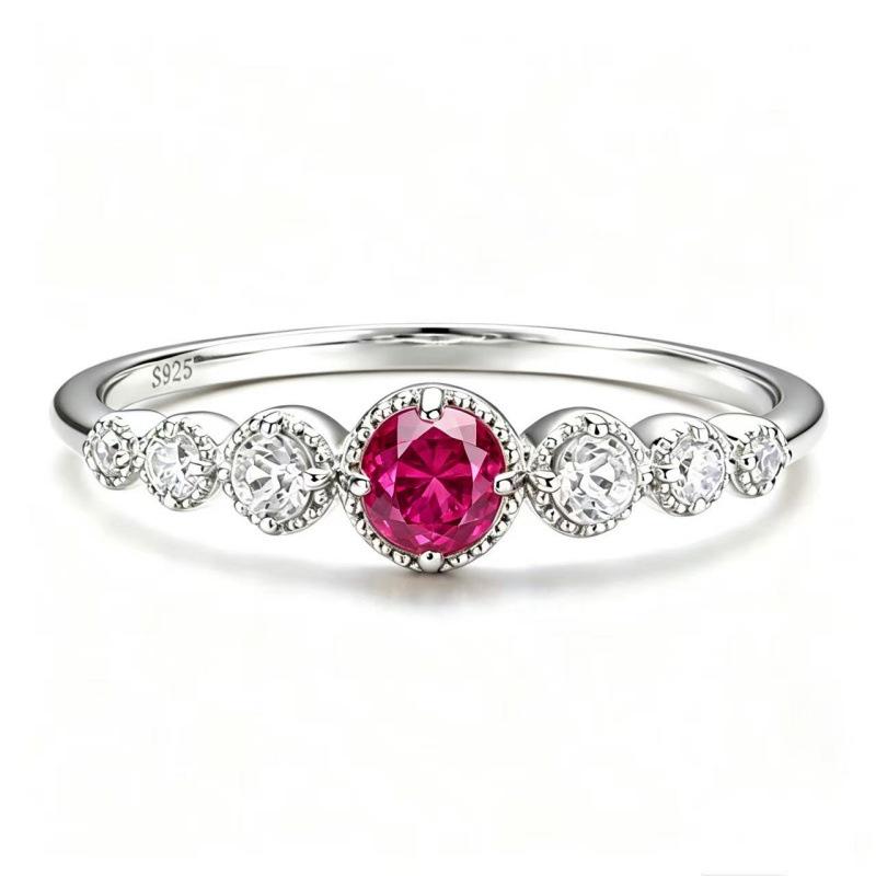 S925 Silver Zodiac Ring with Yellow Crystal, Sapphire, and Multi-colored Gemstones - Versatile Stackable Design.