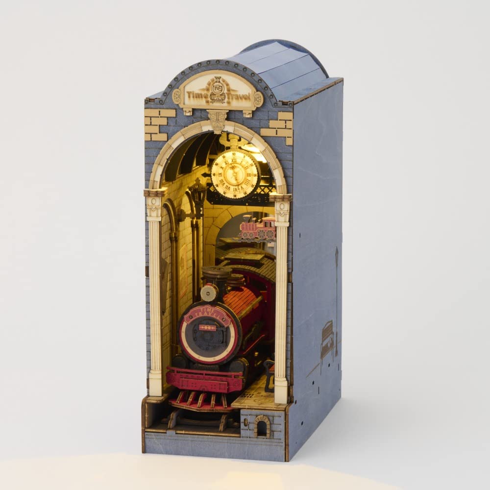 3D Dřevěné puzzle série Book Nook (Cestování v čase) s japonským návodem k použití