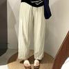 Women's High-waisted Casual Pants Versatile Nine-inch Pants Summer Loose Wide-leg Harem Pants