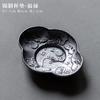 Japanese retro pure tin coaster Zen tea tray heat insulation pad old tin teacup mat cup tray tea ceremony tea set accessories