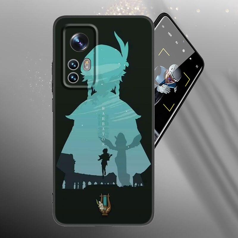 Game Genshin Impact Phone Case For Xiaomi Mi 10T 11i 11T Note 10 11 Lite NE F1 POCO F3 M3 X3 GT NFC M4 X4 Pro 5G Black Cover