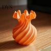 Spiralwellen-Blumenbehälter 3D-gedruckte Vase, Minimalistischer Blumenhalter, Dekorationsvase für frische moderne ästhetische Heimdekorationen oder Trockenblumen,