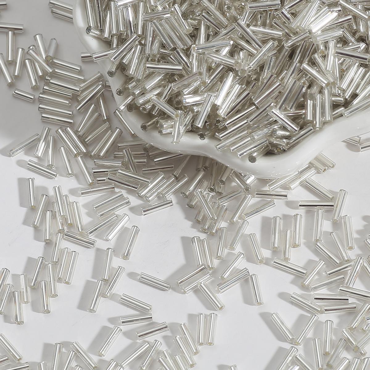 

300/700 шт чешские цилиндрические стеклянные бусины европейские семенные длинная трубка с двумя отверстиями свободные бусины для изготовления ювелирных изделий 2x7mm 300pcs