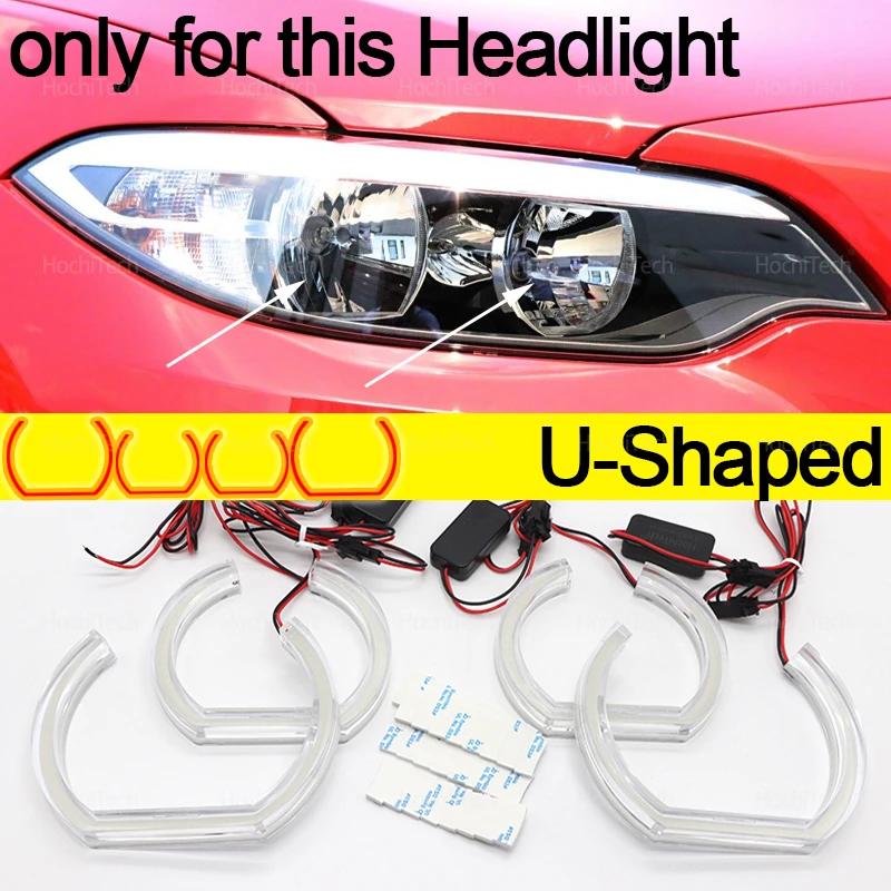 Tagfahrlicht-Set (DRL) mit Angel Eyes, LED-Scheinwerferring im CSL-Stil, zitronengelb, für BMW 2er F22 F23 M2 F87 (vor Facelift, 2014–2018)