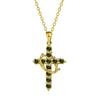 Delicate Rotatable Crown Zircon Cross Pendant Necklace for Women Stainless Steel Chain Birthstone Necklace Jewelry Birthday Gift