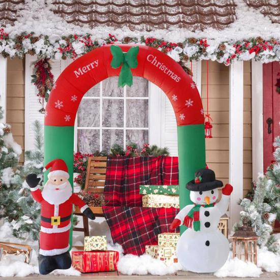 Christmas Santa Claus LED Inflatable Archway Garden Yard Xmas Party Props Decor