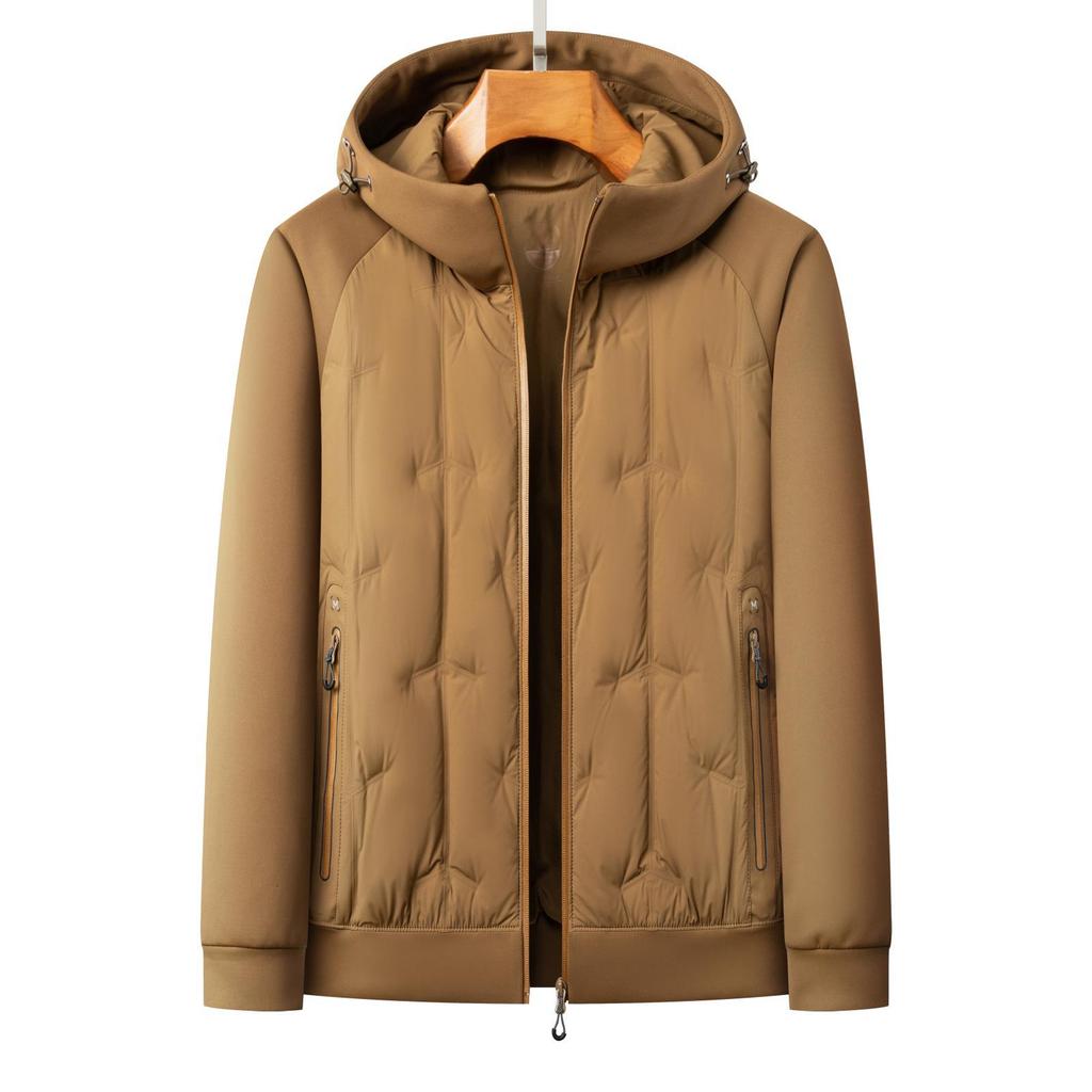 Daunenjacke Herren Kapuze Splicing Herbst Daunenjacke