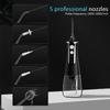 Portable 300ML Oral Irrigator Water Flosser Tartar Remover 5 Nozzels 3 Modes Waterproof USB Rechargeable Teeth Cleaning Tool