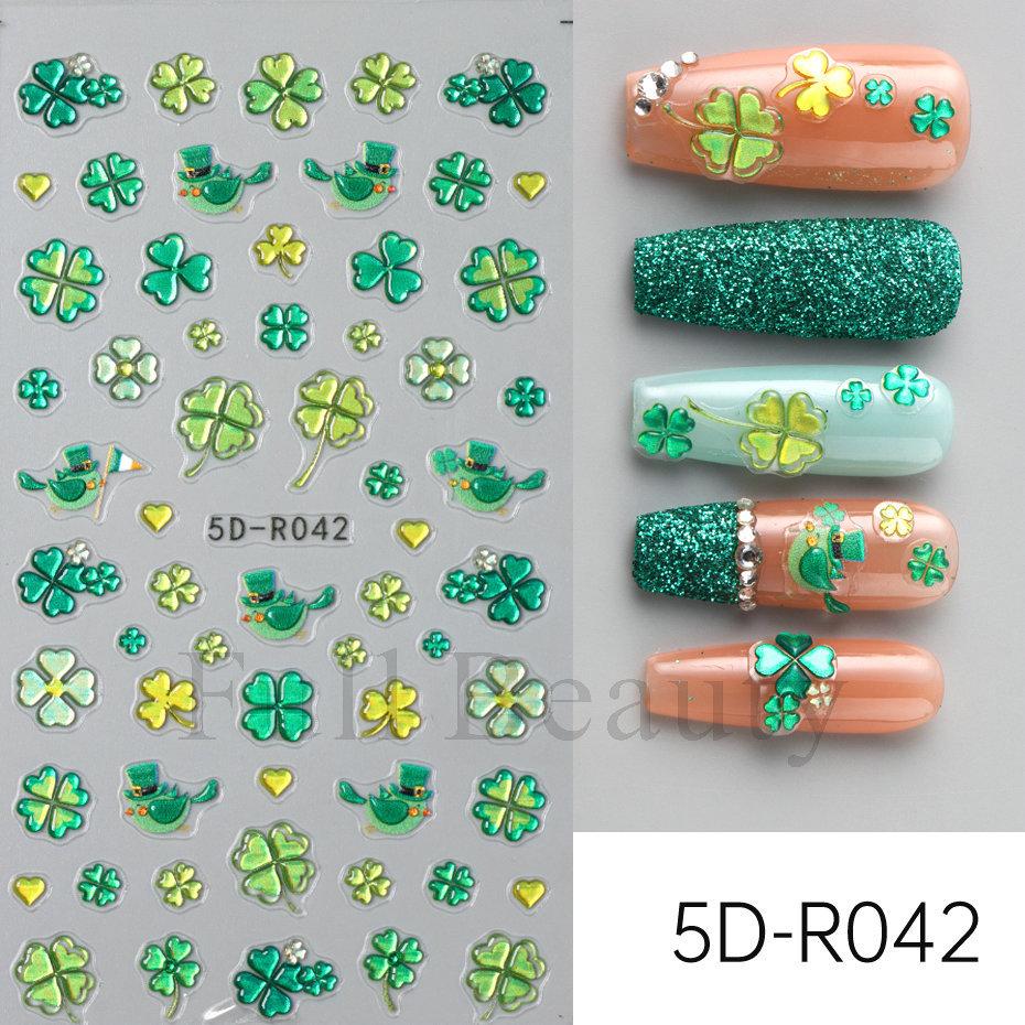 Nail Art Stickers Romantic Valentine's Day Mini Colorful Heart Embossed Three-dimensional Adhesive Nail Stickers