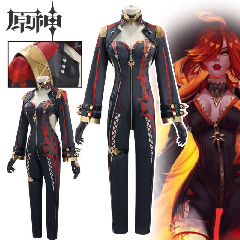 Impact Genshin Mavuika Pyro Archon Cosplay Costume Anime Game Role Party Play