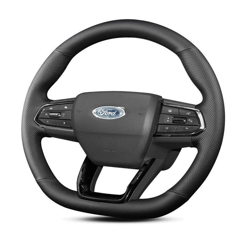 Ford Territory EV Genuine Leather Steering Wheel Cover, Hand-Stitched Grip