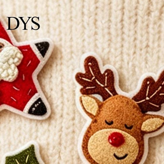 Embroidery Starter Set Christmas Felt Brooch Kit for Beginners, DIY Decorative Pins with Tools, Festive Crafting Tools Handmade Art Crafts Clothing