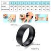 Anelli in titanio al 100% da uomo, 8 mm, gioielli in nero freddo, fidanzamento, matrimonio, uomo