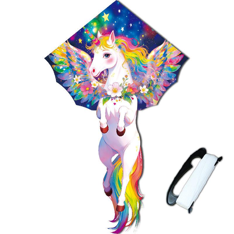 Unicorn Kite For Kids With Polyester Material And Glass Fiber Frame For Outdoor Play And Gift