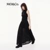 MO&Co. Asymmetrical Pleated Merino Blend Two-Piece Dress