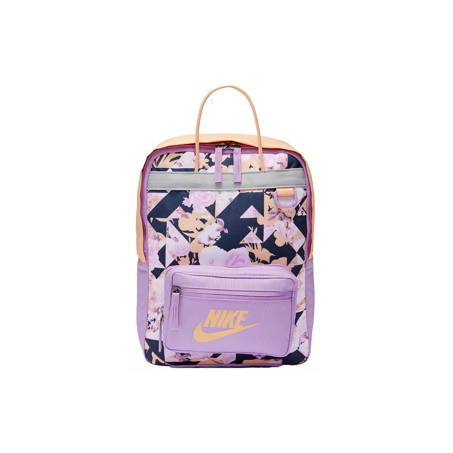 Nike Tanjun Floral Print Polyester Backpack Unisex Backpack Purple CW9267-589 Purple