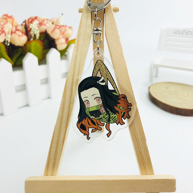 Demon Slayer Kimetsu No Yaiba Anime Laser Printed Hd Acrylic Pendant Keychain For Kids
