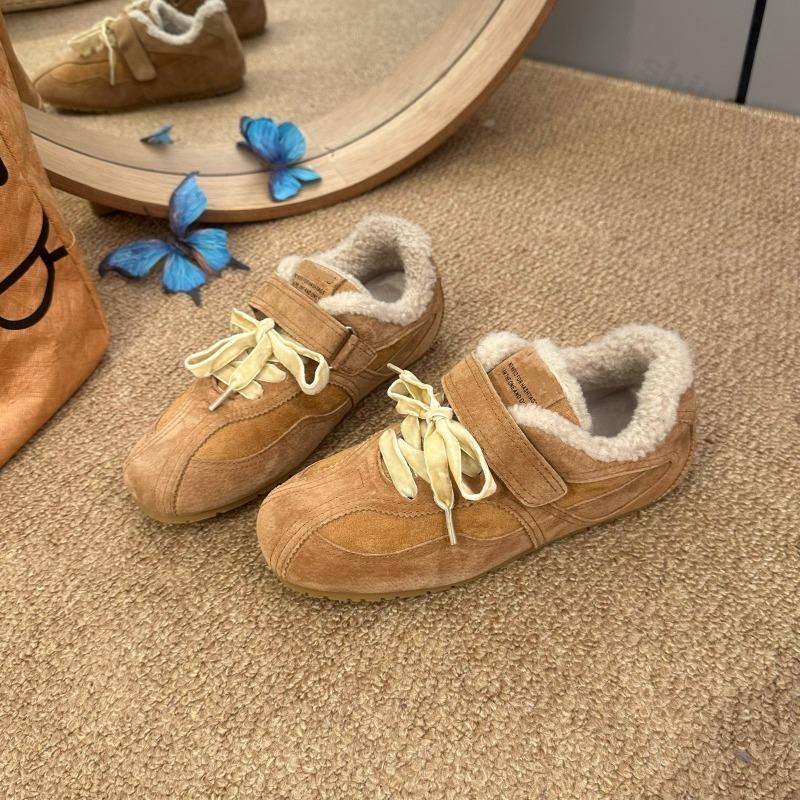 Fashion Cross Tied Women's Casual Shoes 2026 Autumn Winter New Outdoor Non Slip Comfort Sneakers Plush Thicken Warm Cotton Shoes
