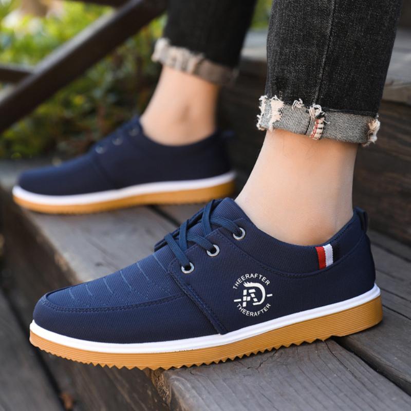 Fashion Men Canvas Shoes Hard Wearing Mens Casual Shoes Comfortable Men's Flats Breathable Casual Sneaker Male  Zapatos Hombre
