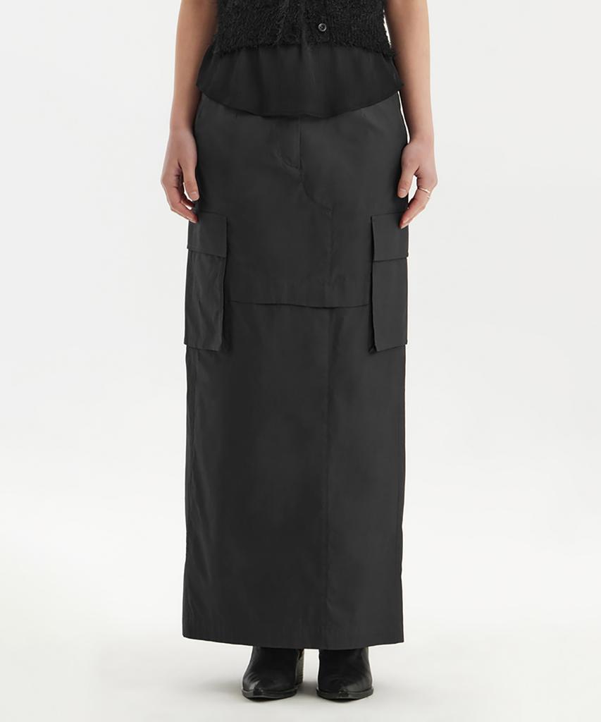 Youth Cargo Maxi Skirt - Charcoal Gray