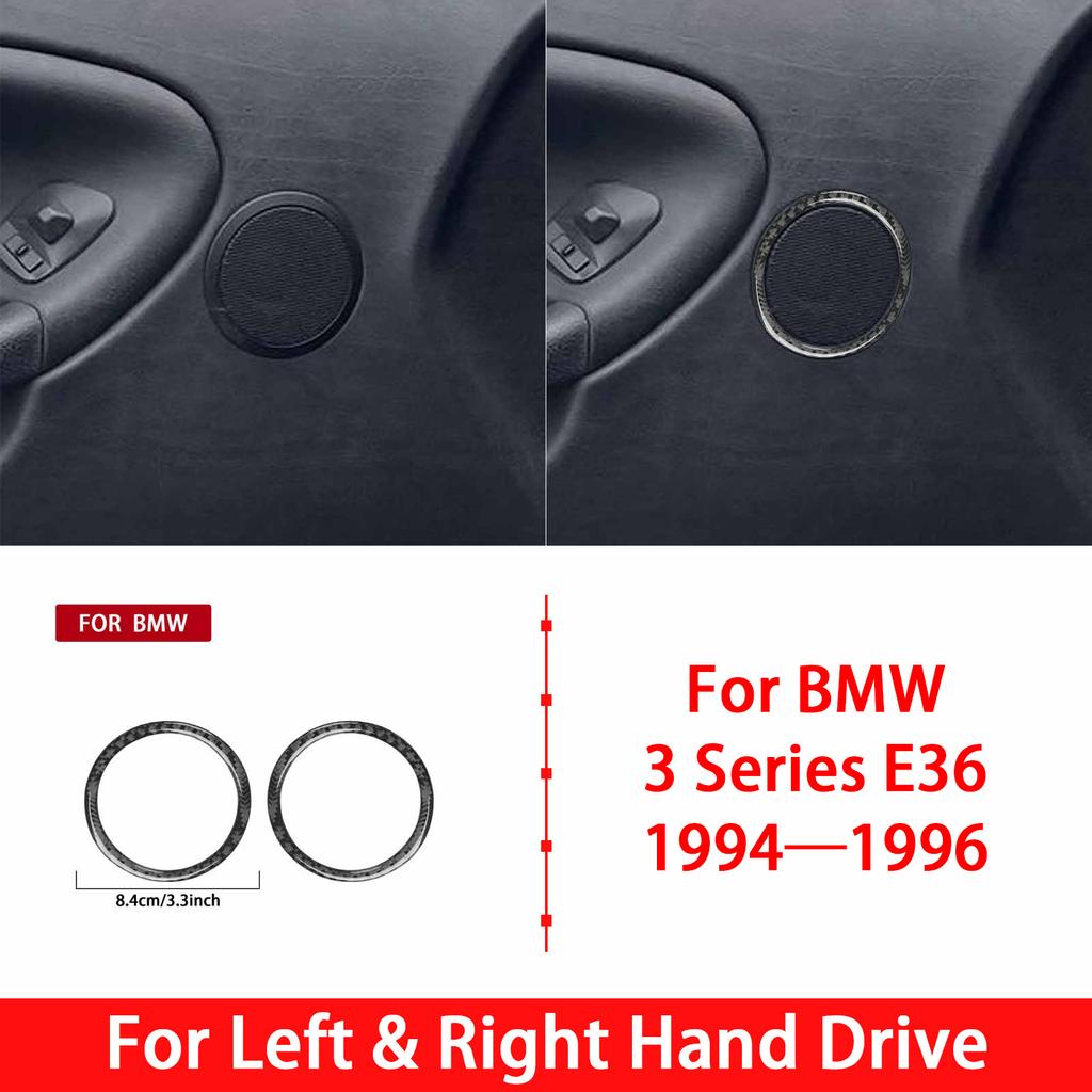 For BMW 3 Series E36 1994 1995 1996 Car Accessories Carbon Fiber Copilot Strip Air Vent Gear Shift Panel Interior Trim Sticker