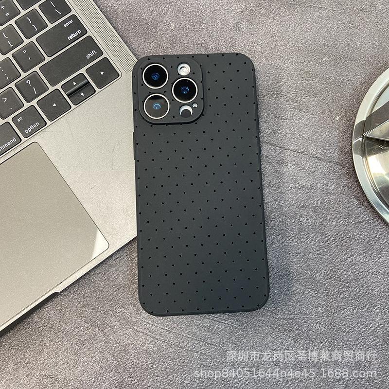 Full screen polka dots are suitable for iPhone15 mobile phone case 14PROMAX all-inclusive 13/11 anti-drop 16/15 protective case 17