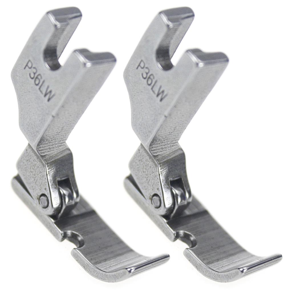 2Pcs Heavy Duty Flatbed Presser Foot Multifunctional Sewing Presser Foot for Thin/Thick Fabric Leather Left OR Right