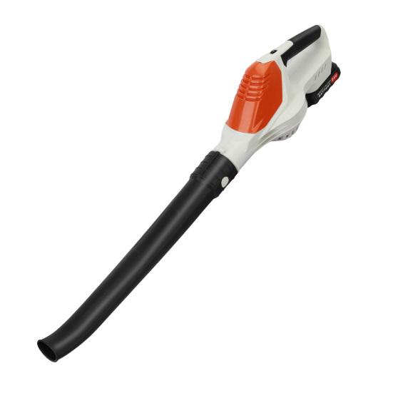 Handlicher Akku-Laubbläser, Elektrischer Laubbläser mit 2 Akkus und 1 Ladegerät, 24V Akku-Laubbläser für Rasenpflege, Terrasse, Hof